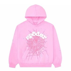 Sp5der OG Web Hoodie Pink Size S-XL – Authentic Streetwear Essential